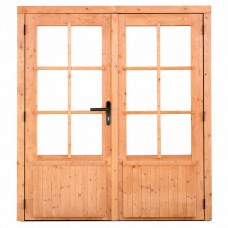 Dubbele glas deur Red class wood 8 ruits 185x205 cm LD Dubbele glas deur Red class wood 8 ruits 185x205 cm LD